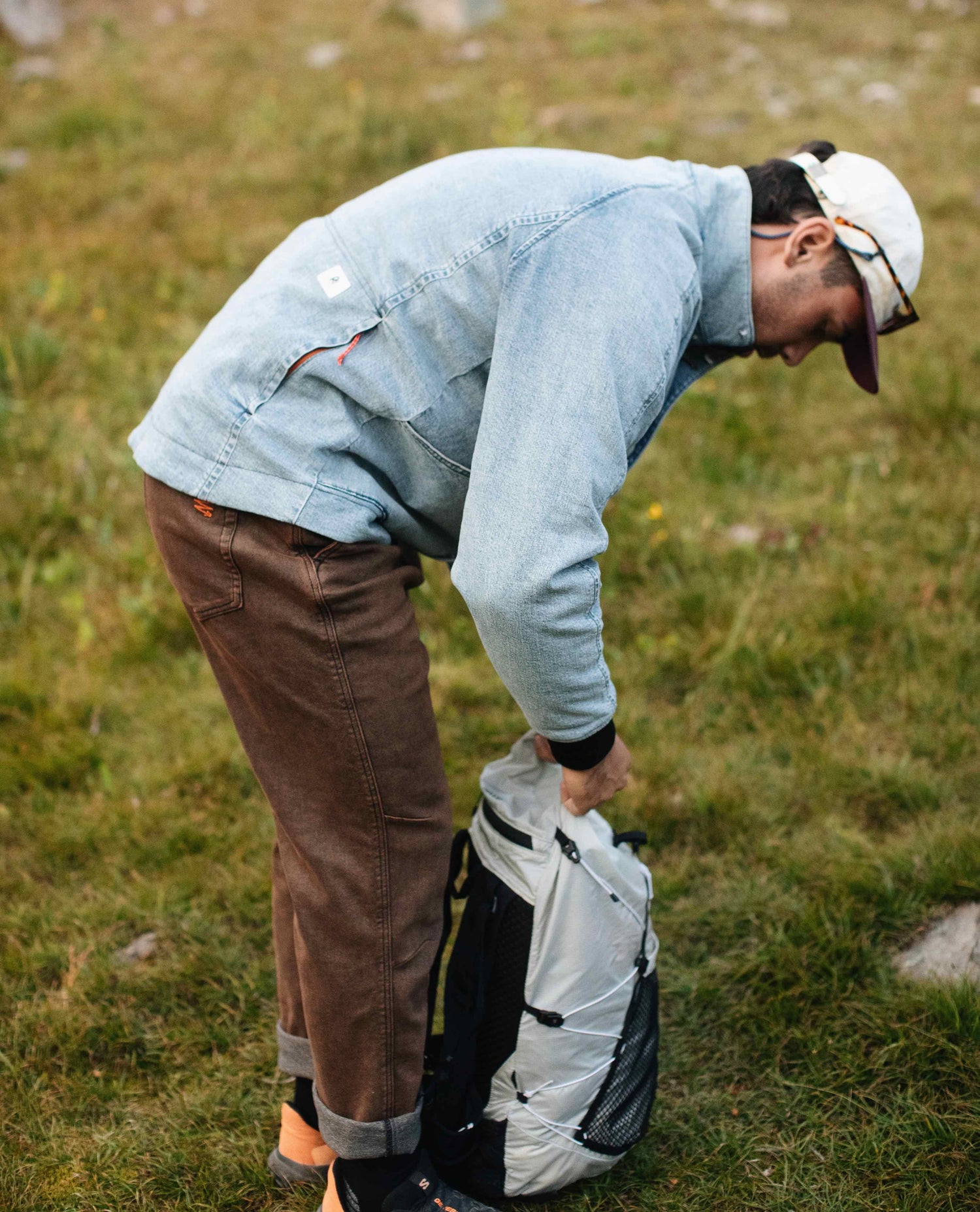 Guy wearing GT Reverso on a hike