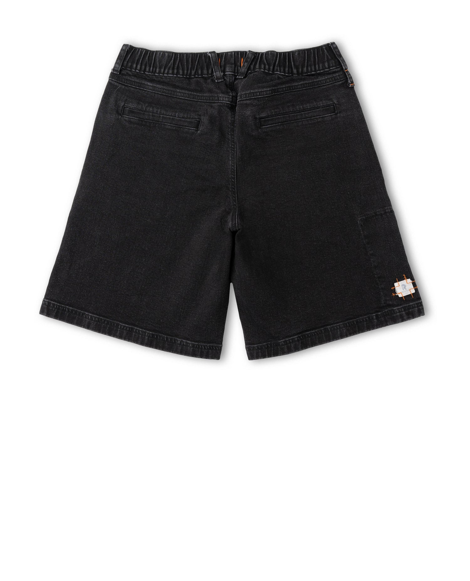 Black shorts on a white background