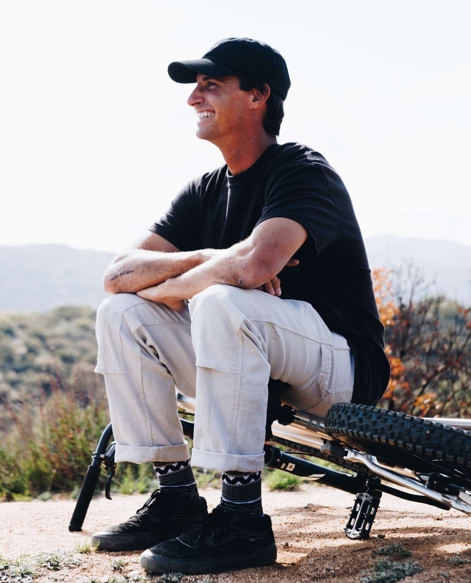 Jon Simek wearing bone utility