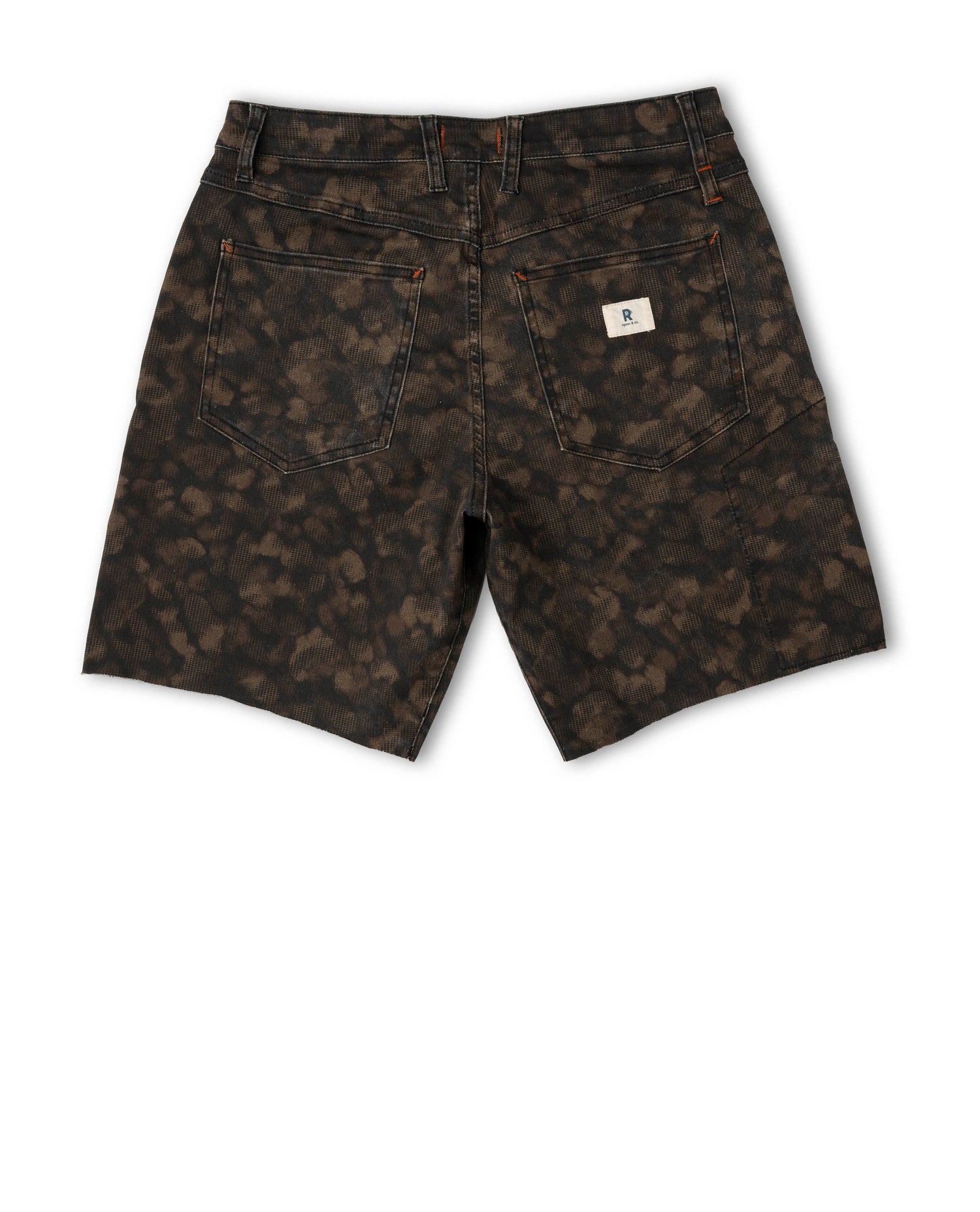 Camouflage shorts on a white background