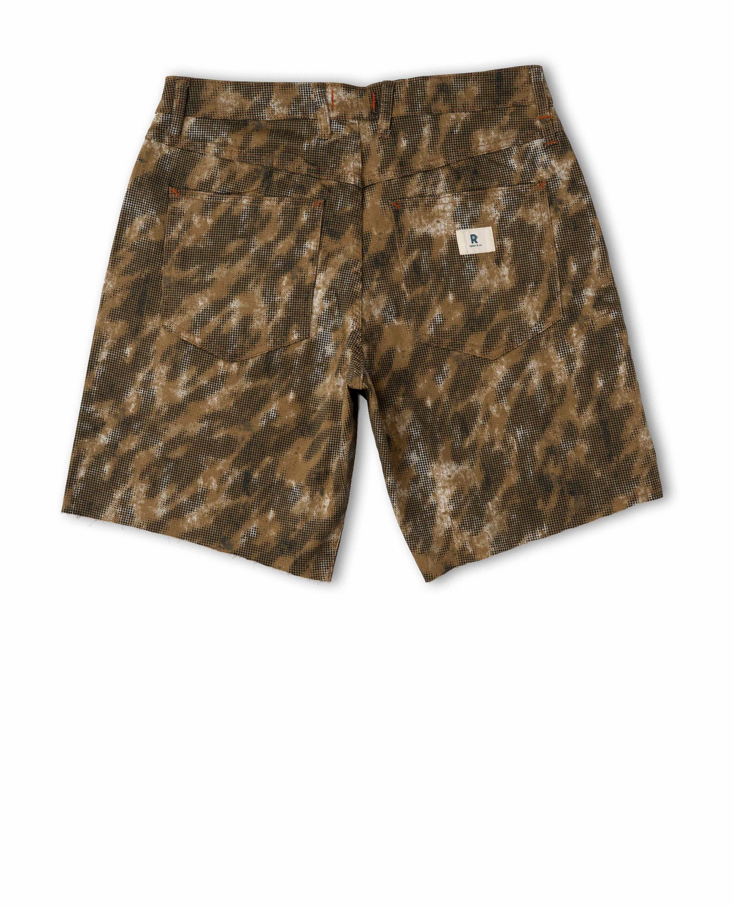 Camouflage shorts on a white background