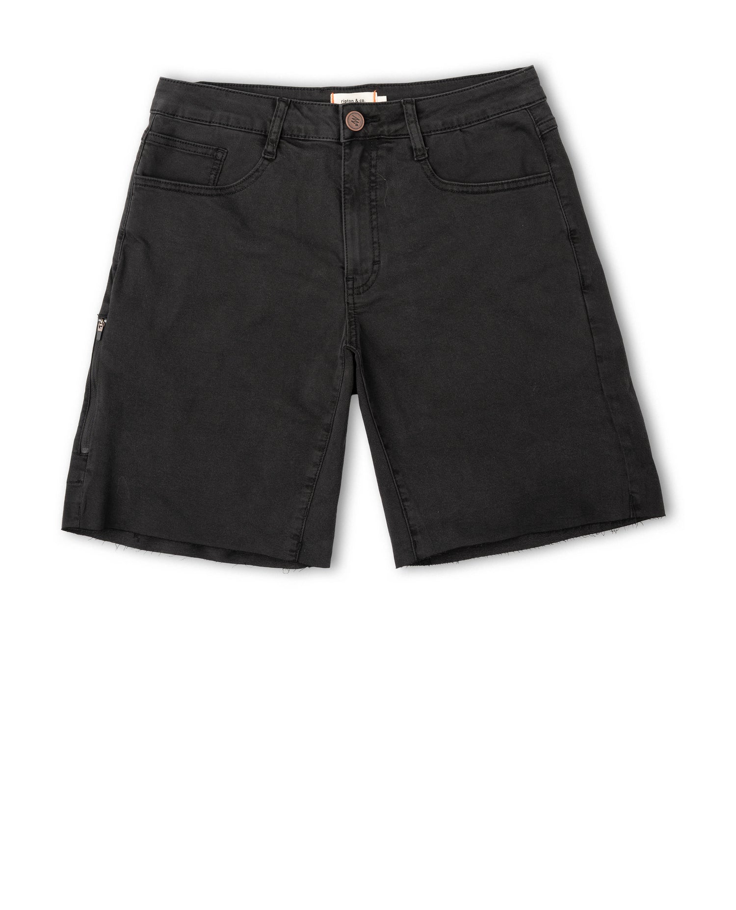 Black shorts on white background