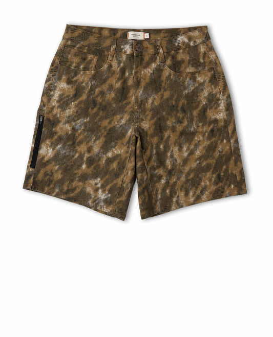 Camouflage shorts on a white background