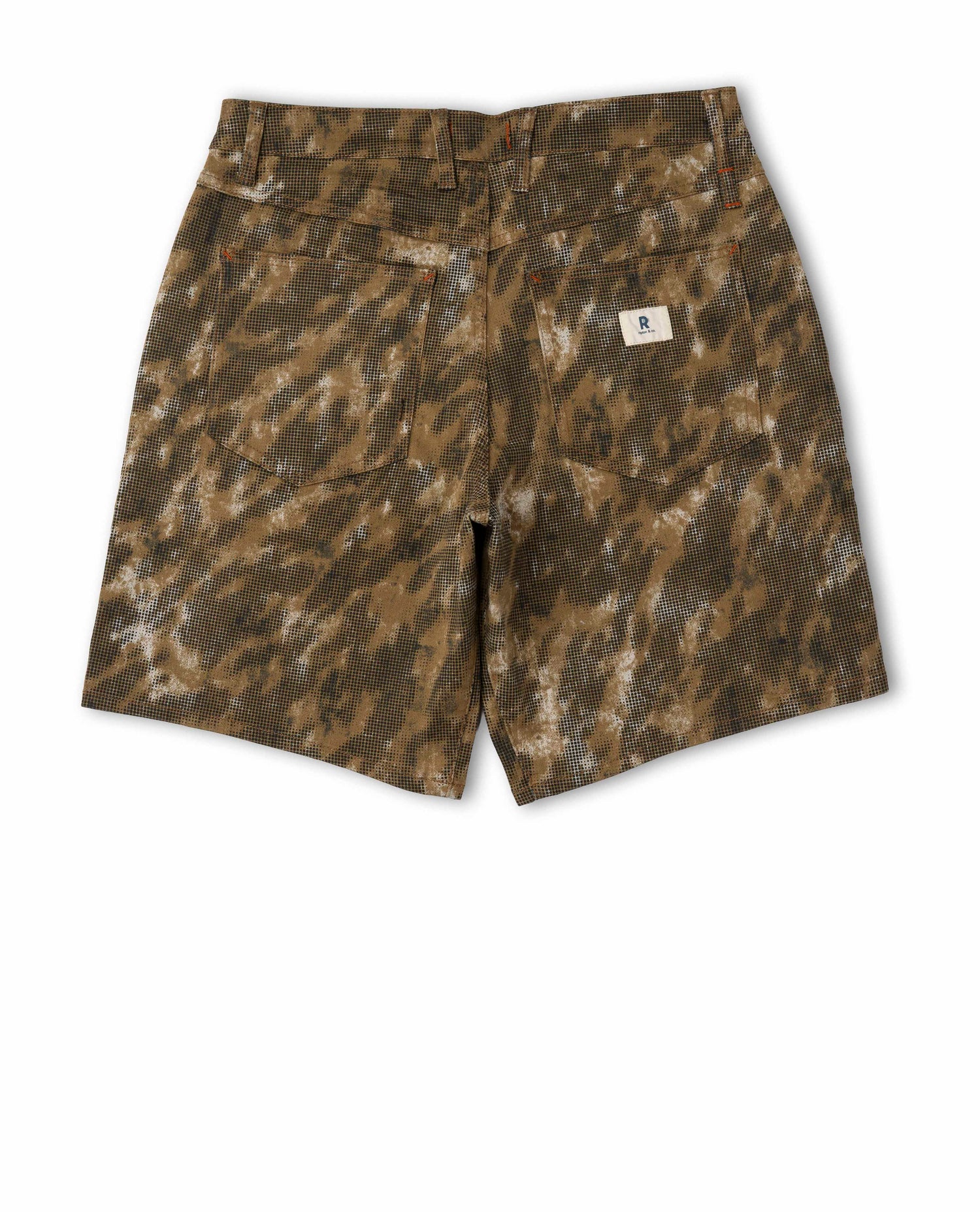 Camouflage shorts on a white background
