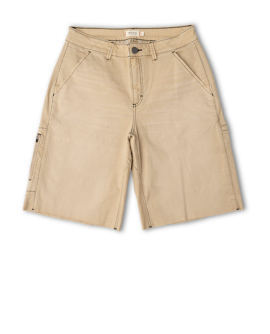 Beige shorts on a white background