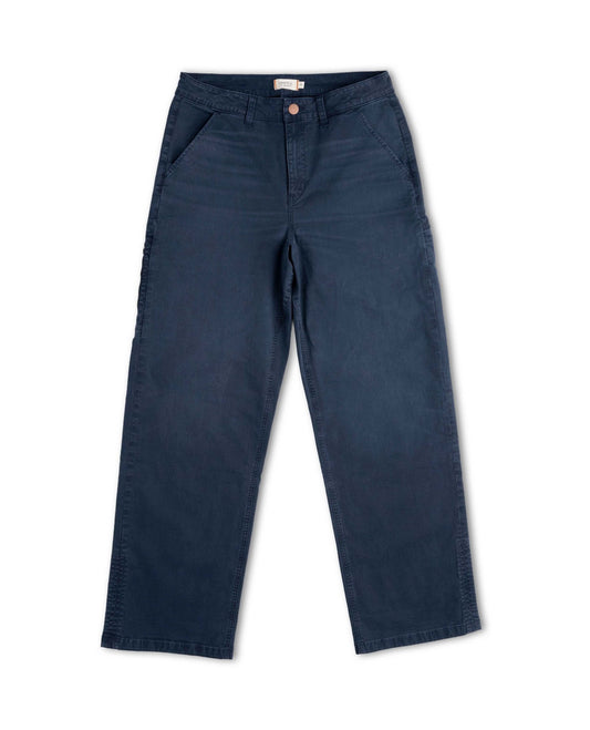 Navy blue pants on a white background