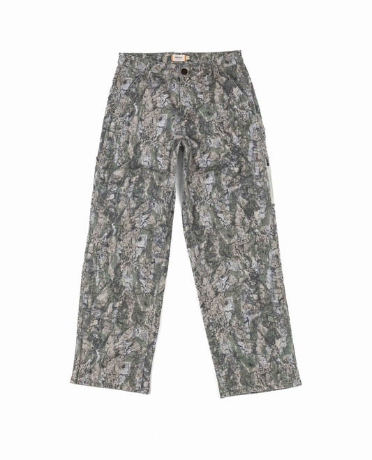Camouflage pants on a white background