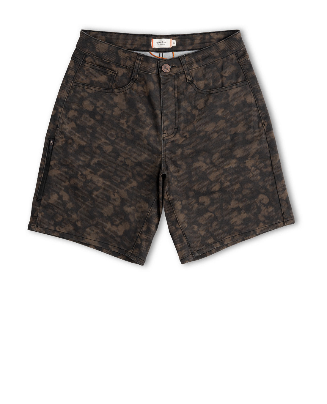 Camouflage shorts on a white background