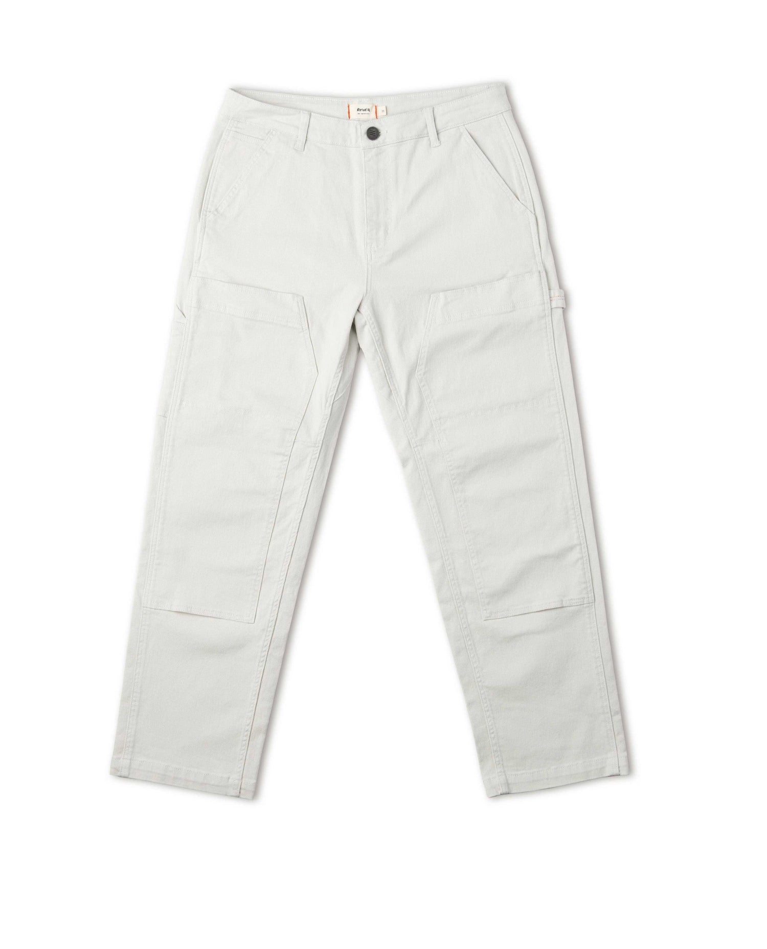 White pants with pockets on white background