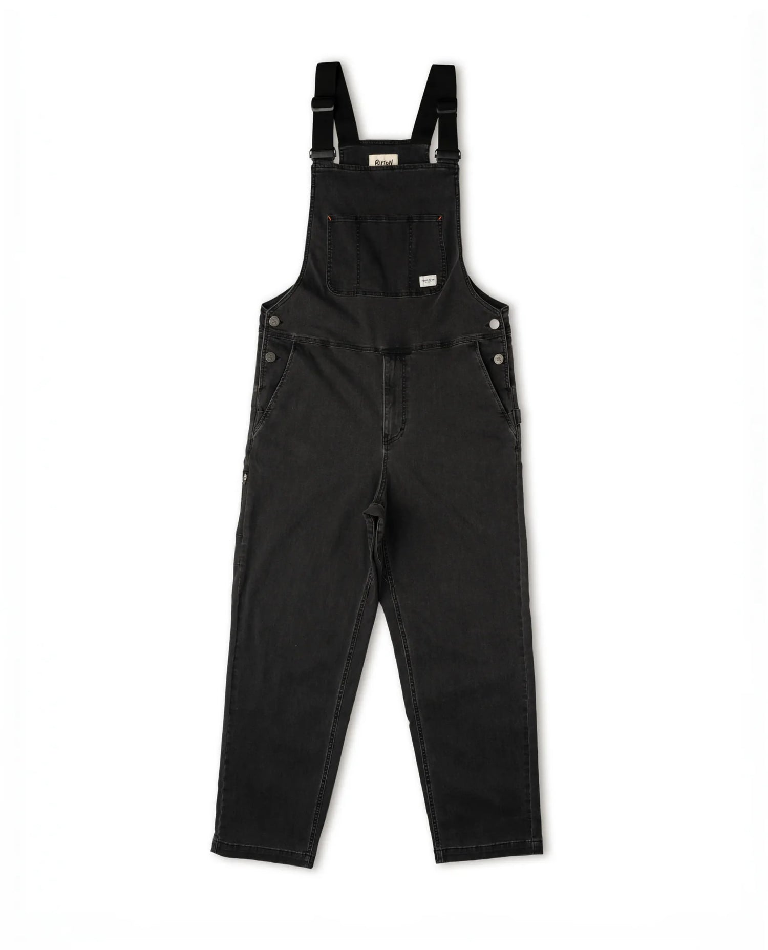 Black overalls on white background