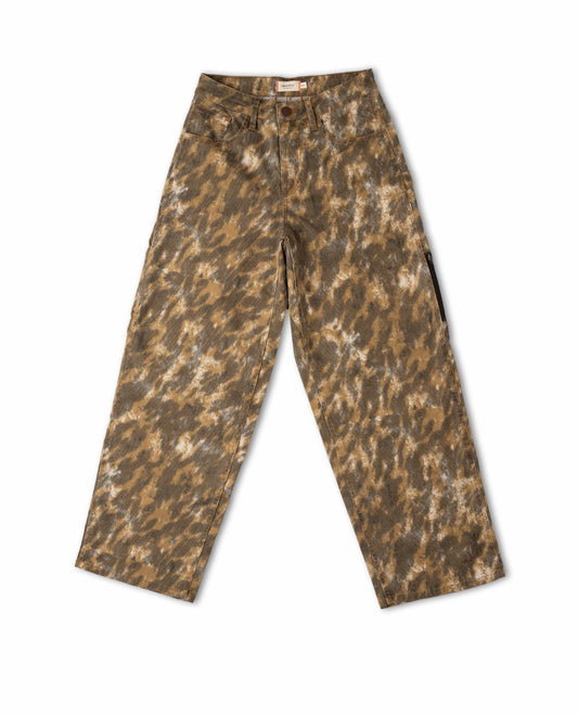 Camouflage pants on a white background