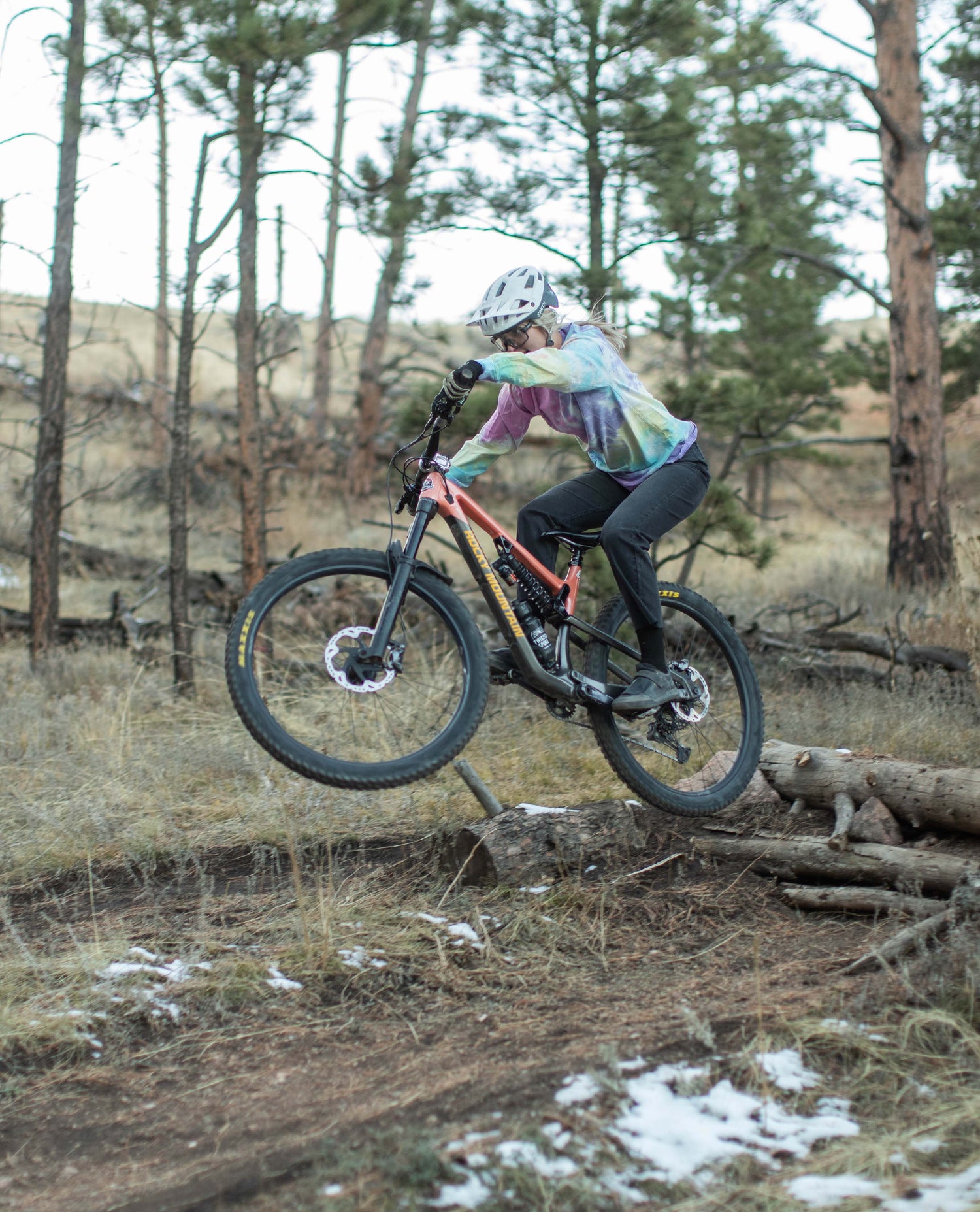 Mountain biker wearing Superlite Jeans