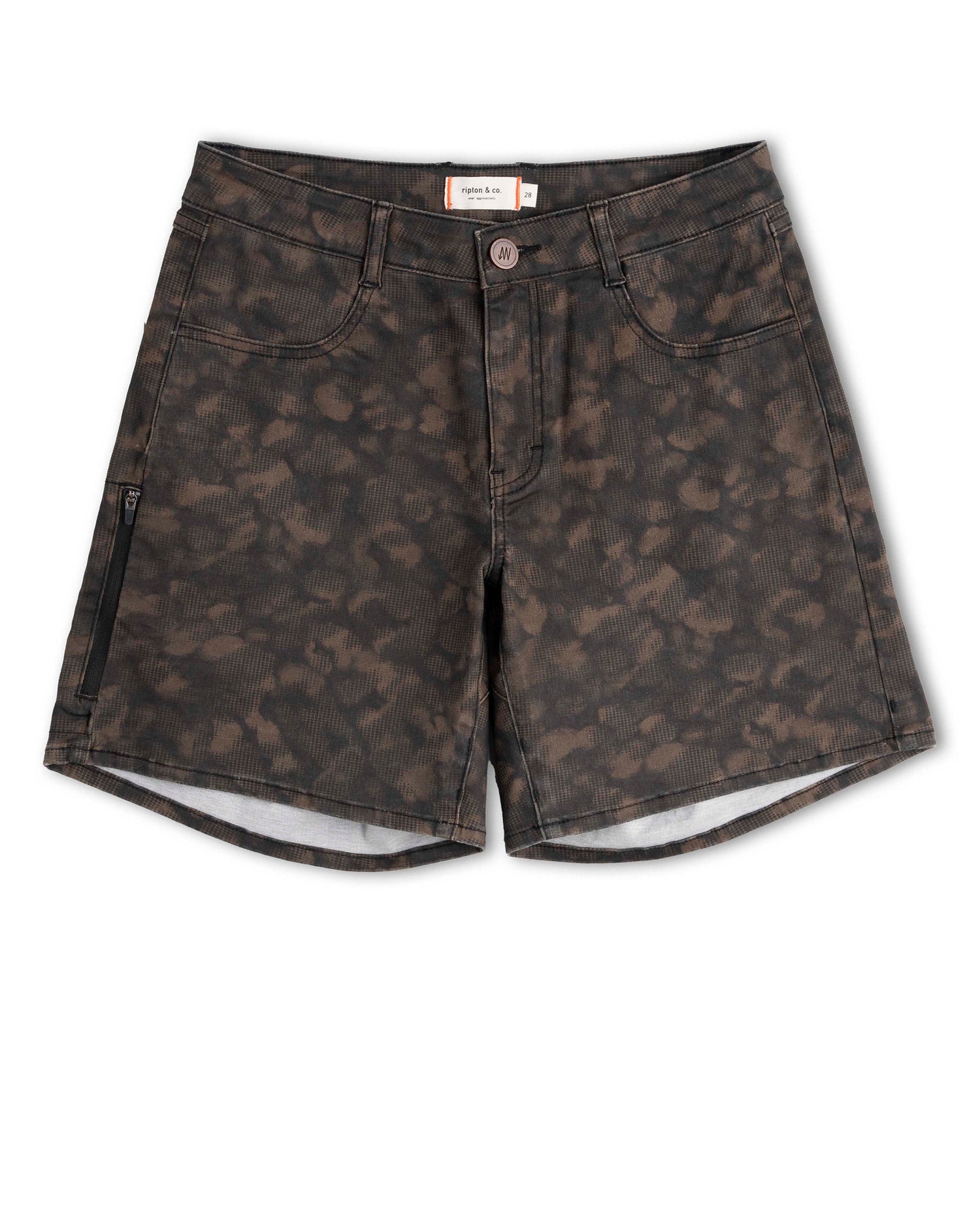 Camouflage shorts on a white background