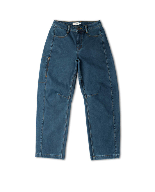 Blue jeans on a white background