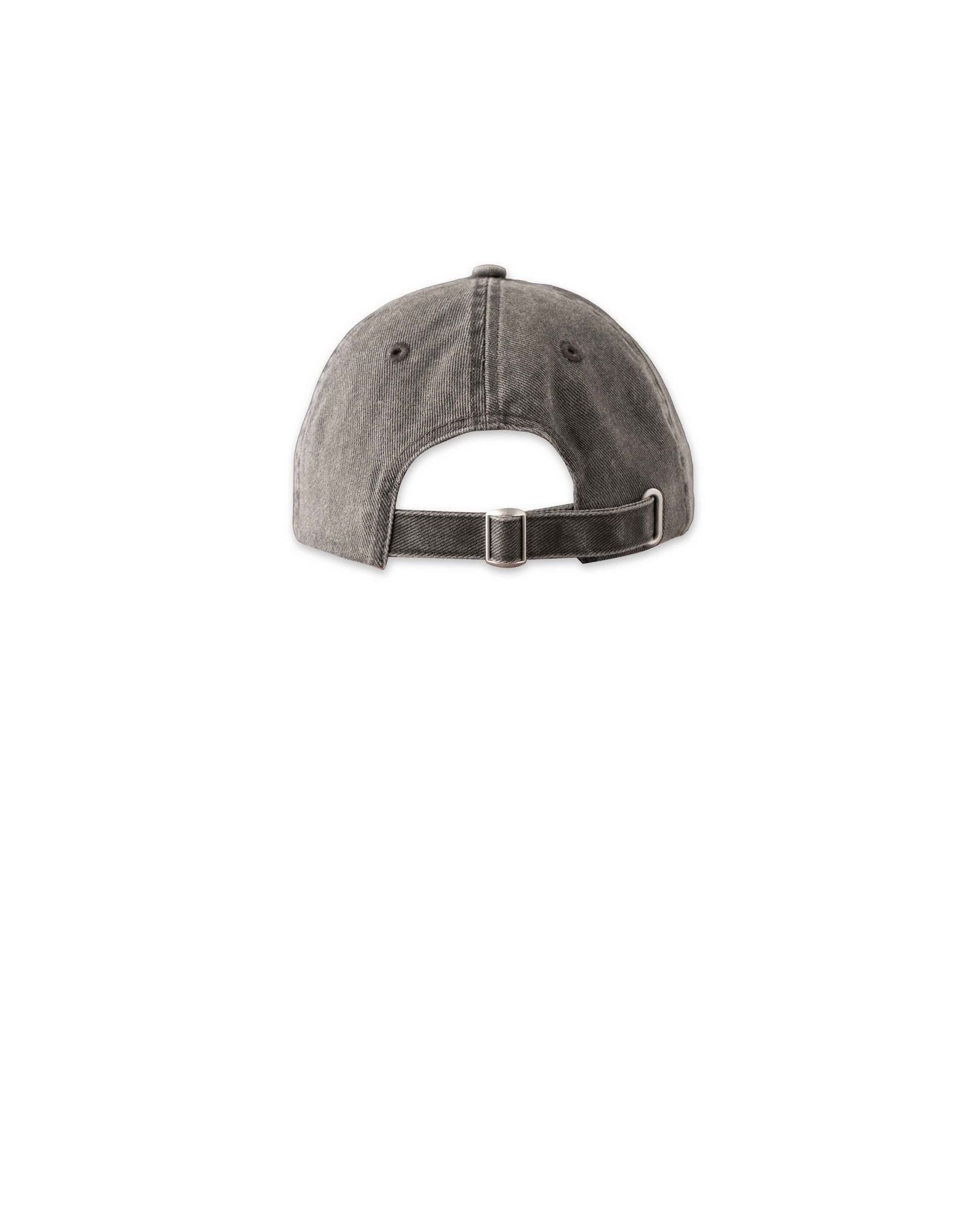 Back of grey hat on white background