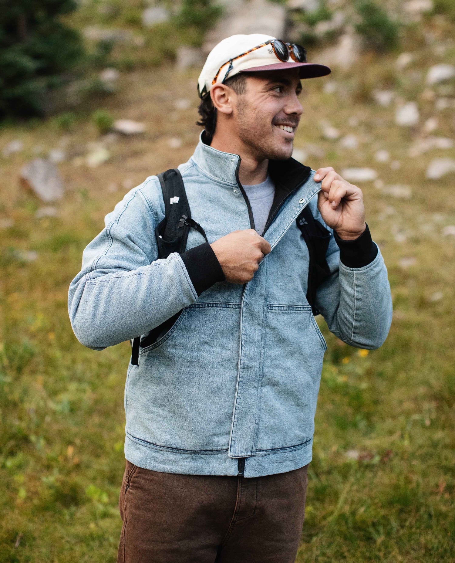 Hiker guy wearing GT Reverso jacket 