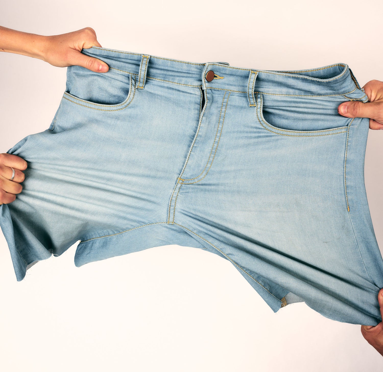 People stretching some jorts